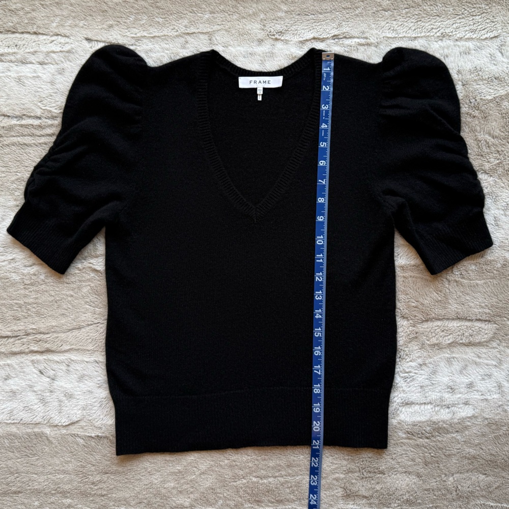 FRAME Women’s Frankie 100% Cashmere Sweater in Black Size XS - Picture 8 of 14